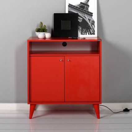 Komoda 79x73 cm crveno