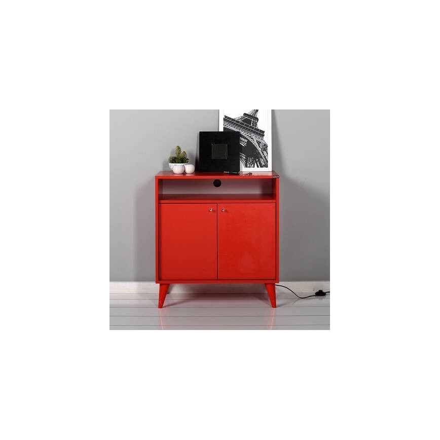 Komoda 79x73 cm crveno
