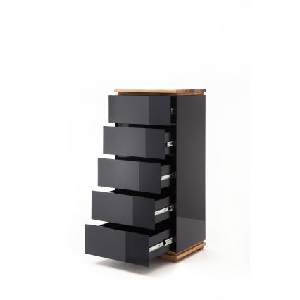 Komoda ARVI crna/hrast