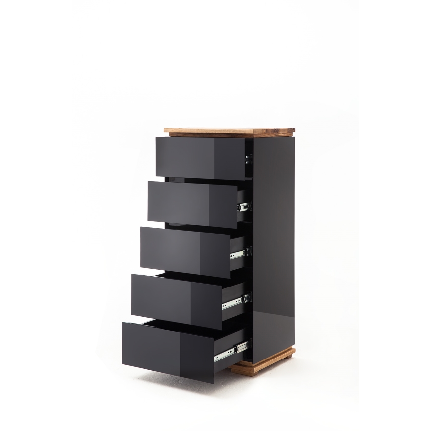 Komoda ARVI crna/hrast