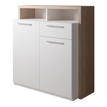 Komoda LEBY hrast sonoma/bela