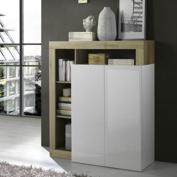 Komoda LENOR bela/braon