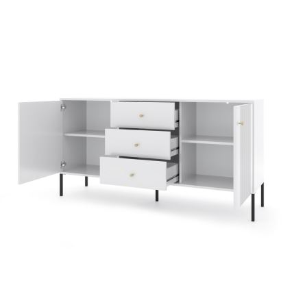 Komoda LUE bela/crna
