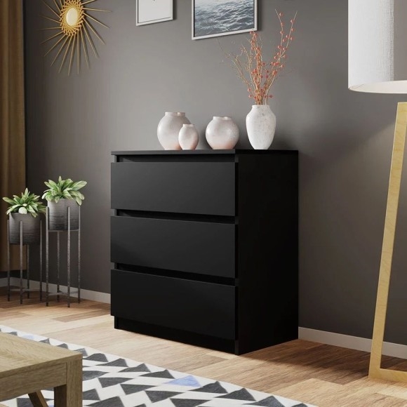 Komoda MALWA 77x70 cm crna