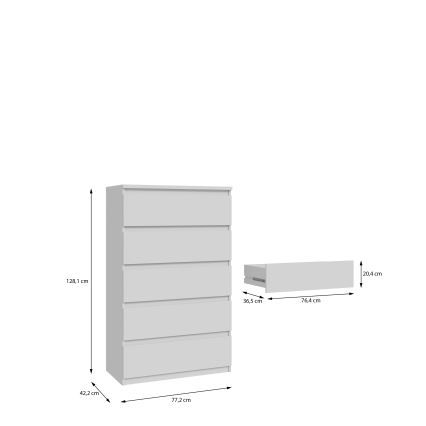 Komoda MAO sa fiokama, bela