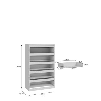 Komoda MAO sa fiokama, bela