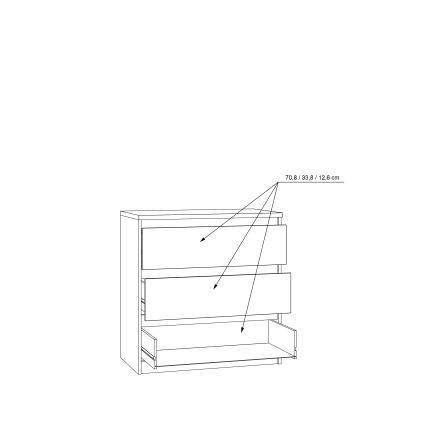 Komoda MAO sa fiokama, hrast artisan