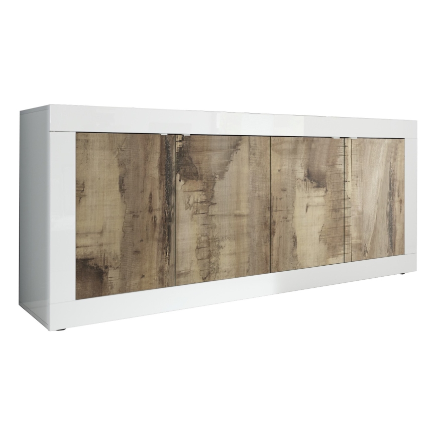 Komoda NERILA bela/smeđa