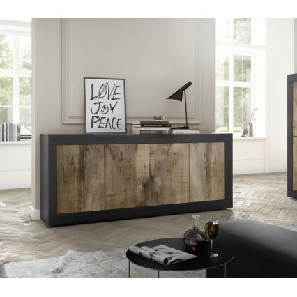 Komoda NERILA crna/smeđa