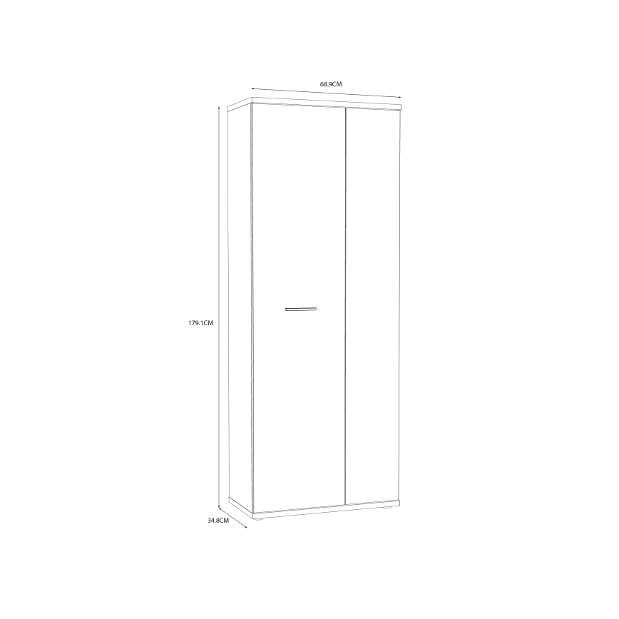 Komoda/ormar za obuću SIMO bela/taupe