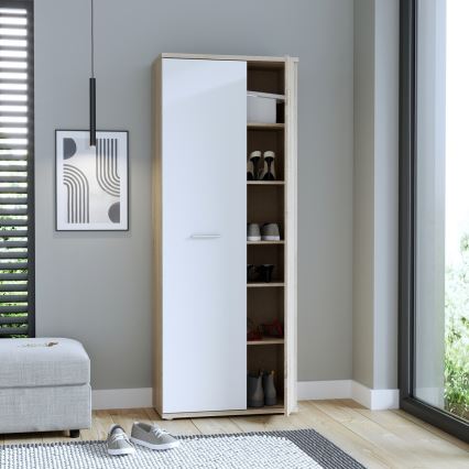 Komoda/ormar za obuću SIMO hrast sonoma/bela