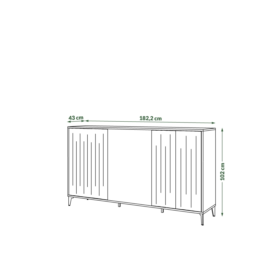 Komoda RONJA taupe/crna