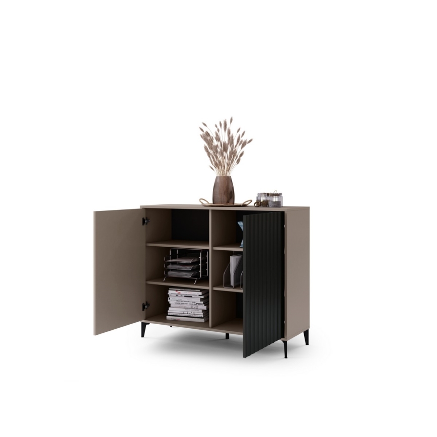 Komoda RONJA taupe/crna