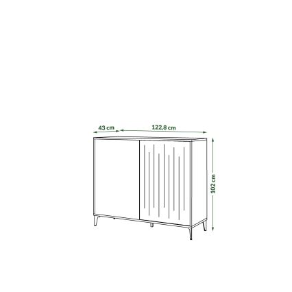 Komoda RONJA taupe/crna