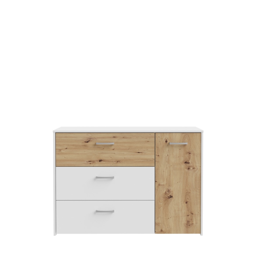 Komoda sa fiokama URO hrast artisan/ bela