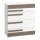 Komoda SARPA 96x86 cm bela/braon