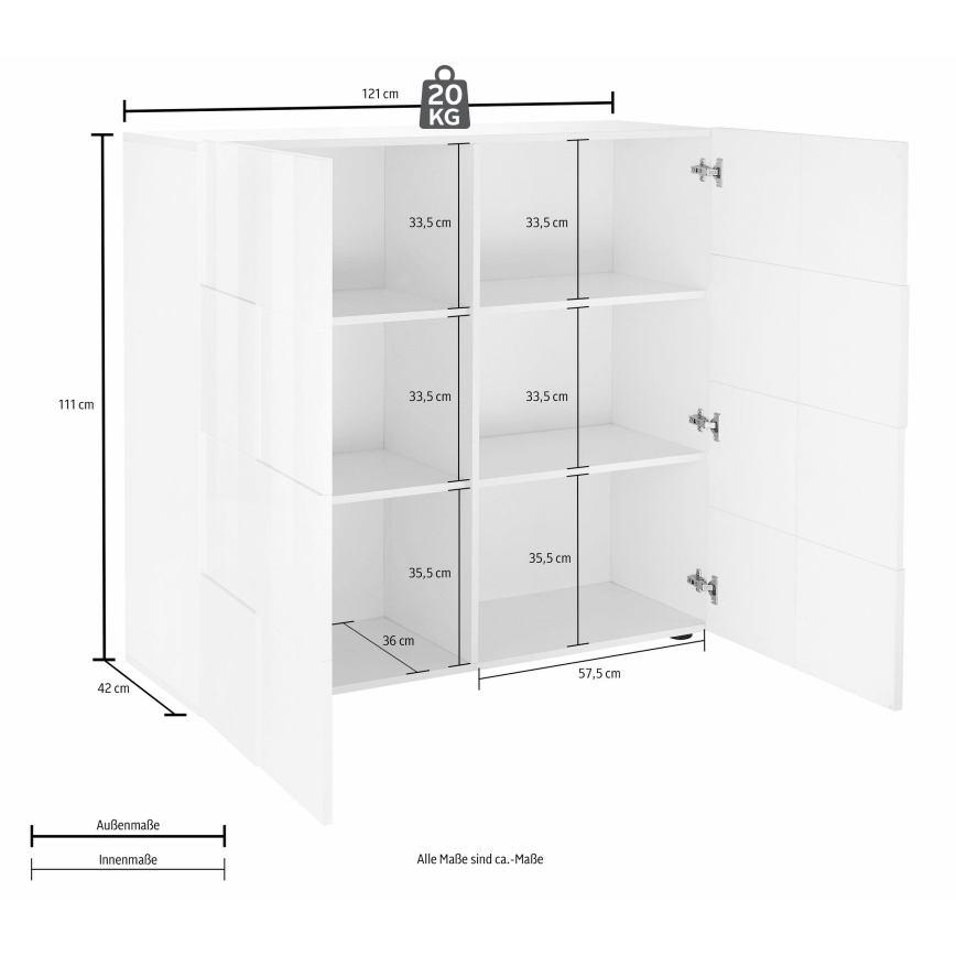 Komoda SERIAN, hrast sonoma