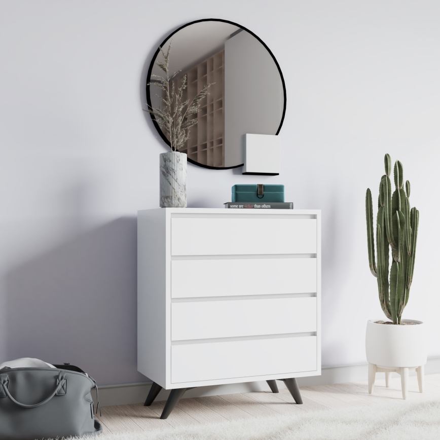 Komoda SUVERA 86x70 cm bela