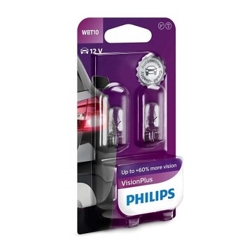 Komplet 2x autožarulja Philips VISION PLUS WB T10 W2,1x9,5D/6W/12V