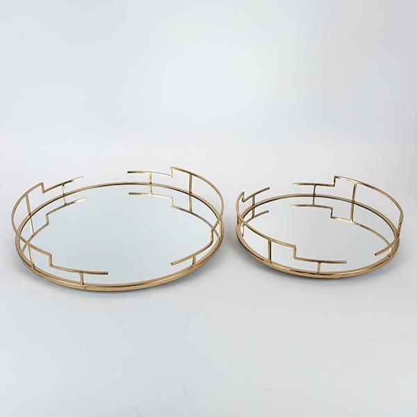 Komplet 2x dekorativni pladanj prečnika 39/30,5 cm