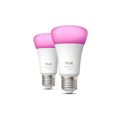 KOMPLET 2x LED prigušiva sijalica Philips Hue WHITE AND COLOR AMBIANCE E27/8,1W/230V 1000-20000K