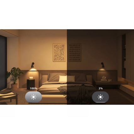 SET 2x prigušiva LED sijalica Philips Hue WHITE AMBIANCE E27/6W/230V 1000-20000K