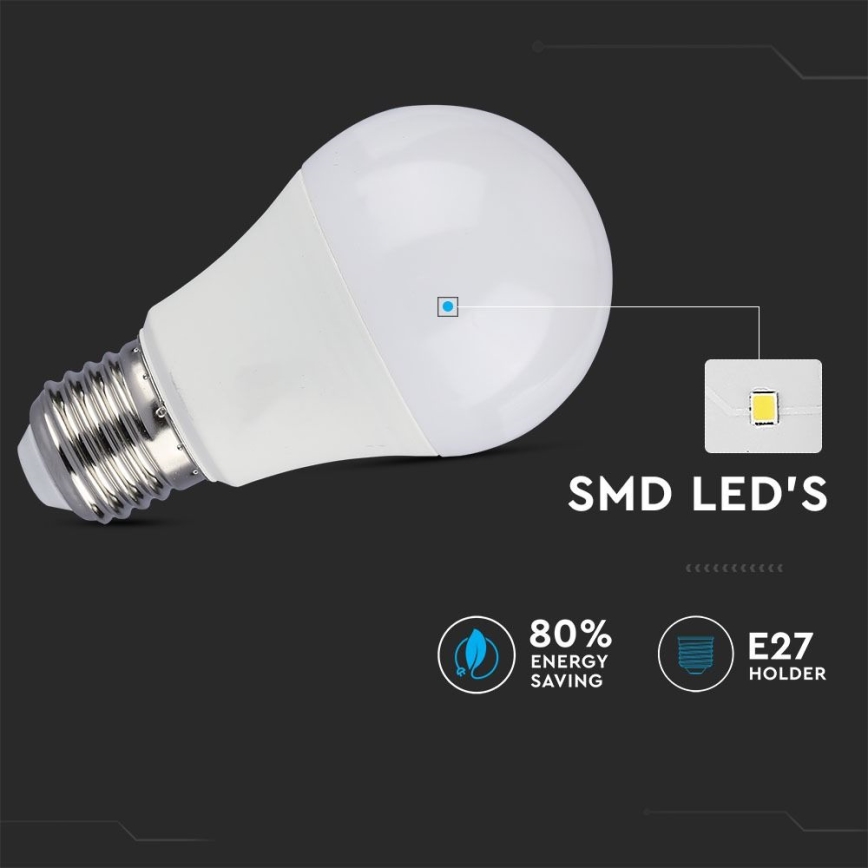 Komplet 2x LED prigušiva sijalice A60 E27/9W/230V 6400K