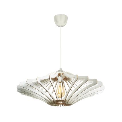 Komplet 2x luster na sajli 1xE27/60W/230V, bela, prečnik 47 cm