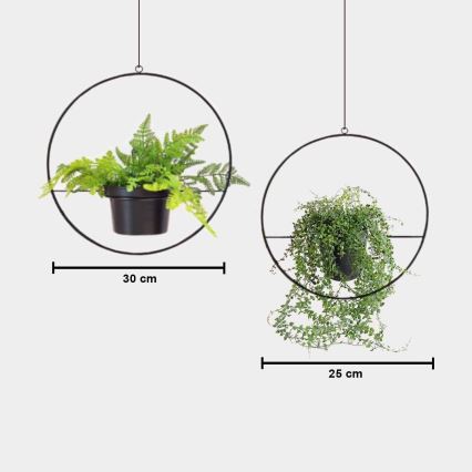 KOMPLET 2x metalnih visećih nosača za saksije 25 cm/30 cm
