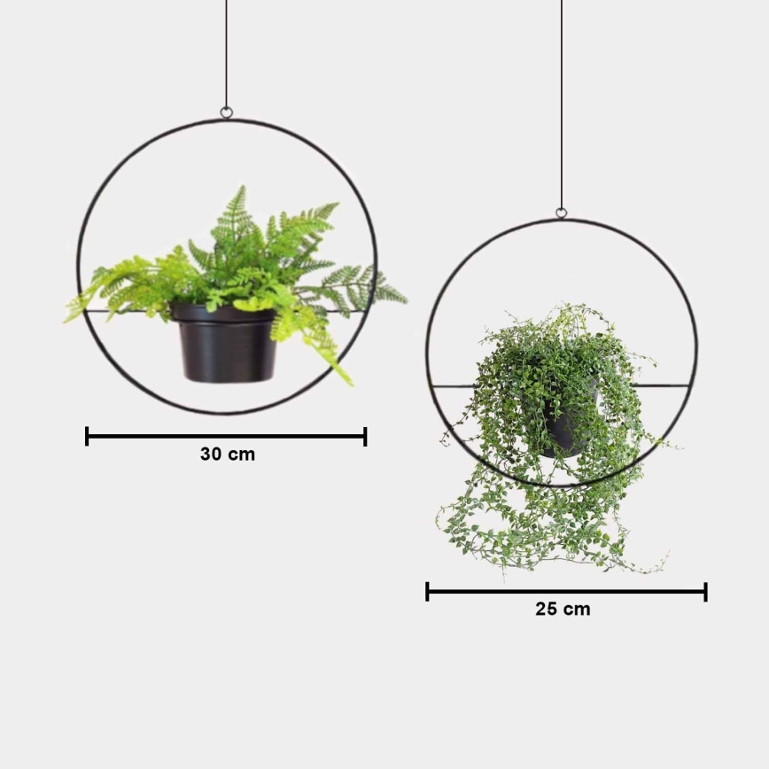 KOMPLET 2x metalnih visećih nosača za saksije 25 cm/30 cm