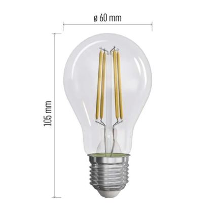 Komplet 3x LED filament sijalica A60 E27/3,8W/230V 2700K Energetska klasa A