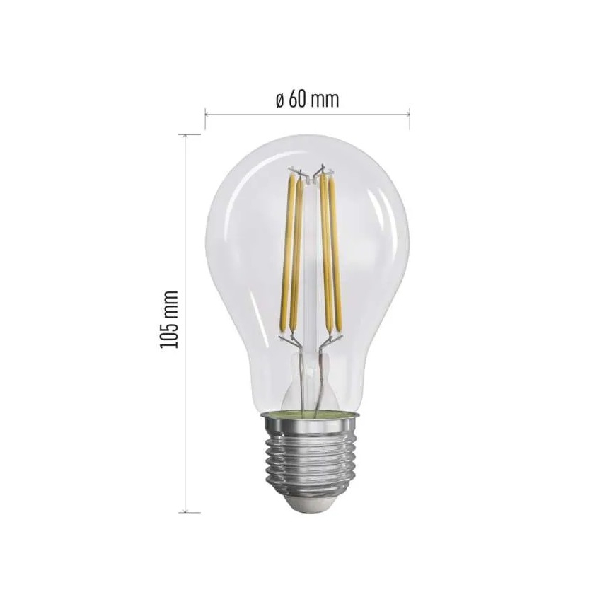 Komplet 3x LED filament sijalica A60 E27/3,8W/230V 2700K Energetska klasa A