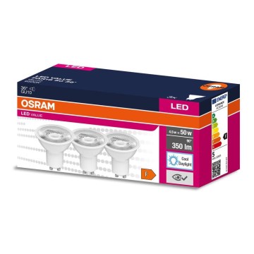 Komplet 3x LED sijalica PAR16 GU10/4,5W/230V 6500K 36° - Osram