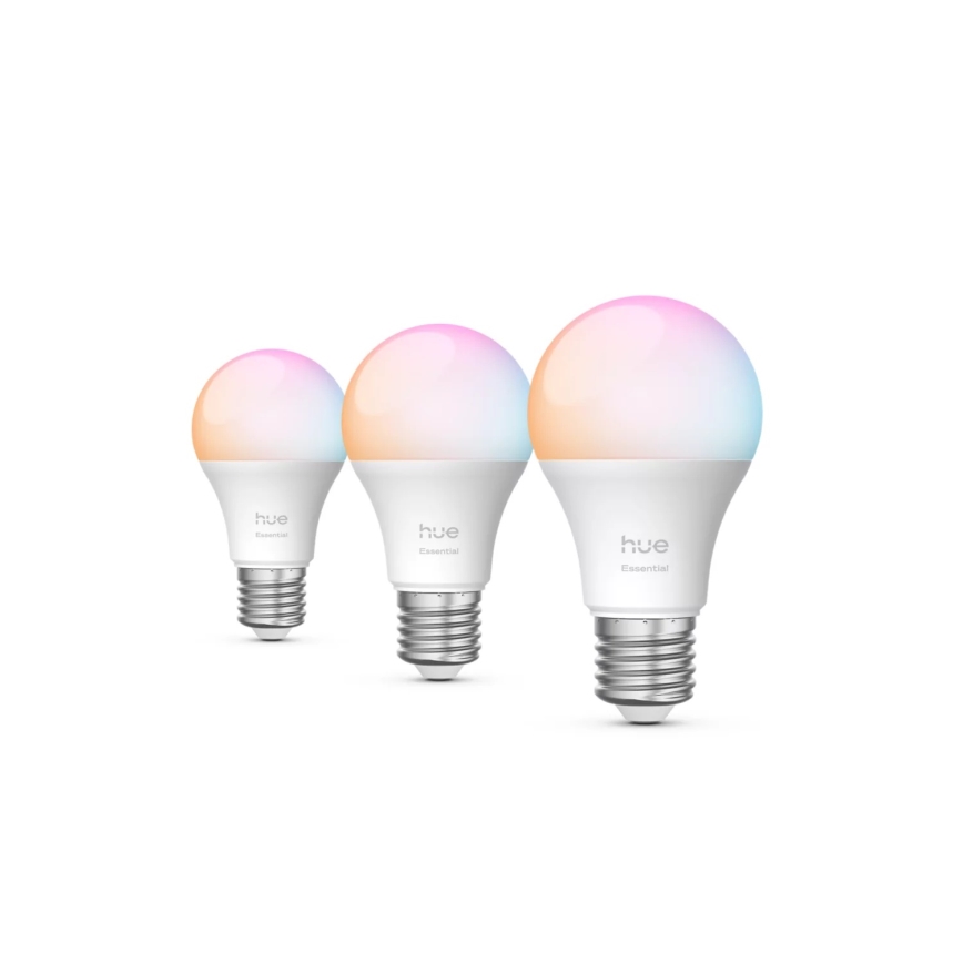 Komplet od 3 prigušive LED sijalice Philips Hue White And Color Ambiance Essential E27/8W/230V 2200-6500K