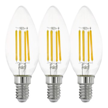 Komplet 3x LED sijalica VINTAGE C35 E14/4W/230V 2700K - Eglo 12811