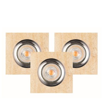 KOMPLET 3x LED ugradnih svetiljki VITAR 1xGU10/5W/230V CRI 90 peščani