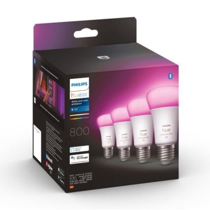 Komplet 4x LED prigušiva sijalica Philips Hue White And Color Ambiance E27/6,5W/230V 2000-6500K