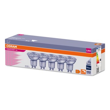 Komplet 5x LED prigušiva sijalica PAR16 GU10/4,5W/230V 4000K 36° - Osram