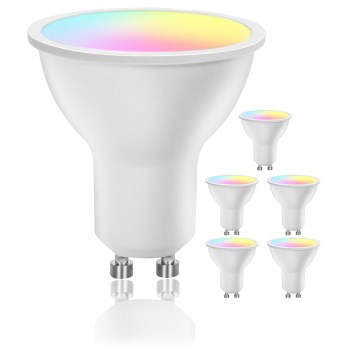 Komplet 6x LED RGBW prigušiva sijalica GU10/6,5W/230V 2700-6500K Wi-Fi - Aigostar