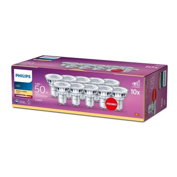 Komplet od 10 LED sijalica Philips GU10/4,6W/230V 2700K