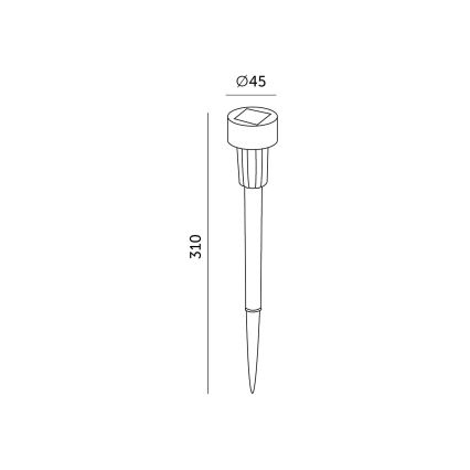 Komplet od 10 LED solarnih lampi, LED/0,06 W/1,2 V, 6000 K, IP44, 40 mAh