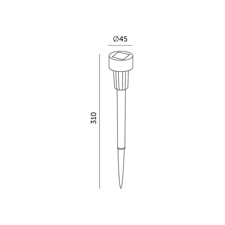 Komplet od 10 LED solarnih lampi, LED/0,06 W/1,2 V, 6000 K, IP44, 40 mAh