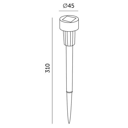 Komplet od 10 LED solarnih lampi LED/0,06W/1,2V 6000K IP44 40 mAh