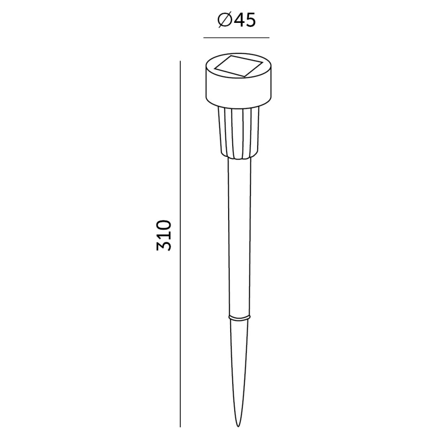 Komplet od 10 LED solarnih lampi LED/0,06W/1,2V 6000K IP44 40 mAh