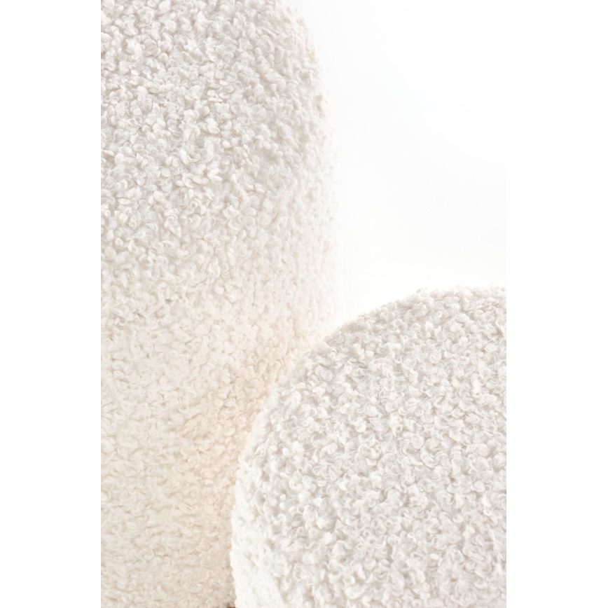 Komplet od 2 tabureta CANCUN, prečnik 31/38 cm, bela/smeđa