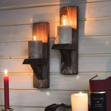 Komplet od 2 zidne police RAF, izrađene od smreke