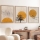 Komplet od 3 slika u foto okvirima 50x70 cm, bež/žuta