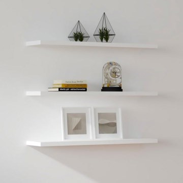 Komplet od 3 zidne police BOSS, bele boje