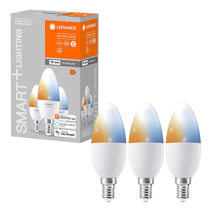 Komplet od 3x LED prigušiva sijalica SMART+ E14/5W/230V 2700K-6500K Wi-Fi - Ledvance
