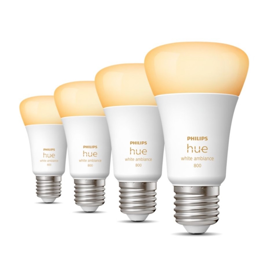 Komplet od 4 prigušiva LED sijalica Philips Hue WHITE AMBIANCE E27/6W/230V 2200-6500K